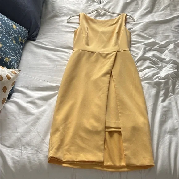 WHBM Yellow Sleeveless Sheath Dress - Picture 9 of 14